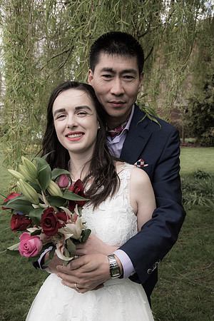 Bride and Groom Portrait, Crawley, Sussex