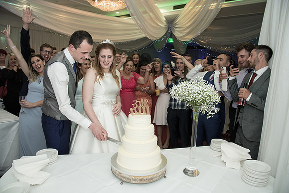 Cutting the Wedding Cake at Waterfront Hotel, Brighton, Sussex